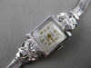 ANTIQUE OLD EURO MINE DIAMOND 14K WHITE GOLD HERNA WATCH 17 JEWEL SWISS 7" 21595