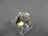 ESTATE LARGE .10CT DIAMOND 14KT WHITE & YELLOW GOLD CLUSTER RING BEAUTIFUL 23788