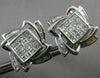 ESTATE X LARGE 3.6CT BAGUETTE & PRINCESS DIAMOND 14K WHITE GOLD CLIP ON EARRINGS