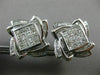 ESTATE X LARGE 3.6CT BAGUETTE & PRINCESS DIAMOND 14K WHITE GOLD CLIP ON EARRINGS