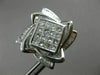 ESTATE X LARGE 3.6CT BAGUETTE & PRINCESS DIAMOND 14K WHITE GOLD CLIP ON EARRINGS