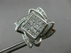 ESTATE X LARGE 3.6CT BAGUETTE & PRINCESS DIAMOND 14K WHITE GOLD CLIP ON EARRINGS