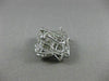 ESTATE X LARGE 3.6CT BAGUETTE & PRINCESS DIAMOND 14K WHITE GOLD CLIP ON EARRINGS