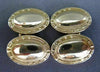 ANTIQUE LARGE 14KT YELLOW GOLD OVAL FILIGREE DOUBLE SIDED CUFF LINKS #21206