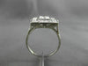 ANTIQUE LARGE .72CT OLD MINE DIAMOND PLATINUM FILIGREE SQUARE RING #19922
