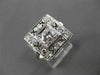 ANTIQUE LARGE .72CT OLD MINE DIAMOND PLATINUM FILIGREE SQUARE RING #19922