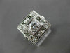 ANTIQUE LARGE .72CT OLD MINE DIAMOND PLATINUM FILIGREE SQUARE RING #19922