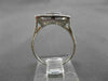 ANTIQUE LARGE .72CT OLD MINE DIAMOND PLATINUM FILIGREE SQUARE RING #19922