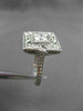 ANTIQUE LARGE .72CT OLD MINE DIAMOND PLATINUM FILIGREE SQUARE RING #19922