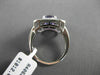 ANTIQUE LARGE 2.48CT DIAMOND & AAA AMETHYST 14KT WHITE GOLD FILIGREE FLORAL RING
