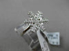 ANTIQUE .14CT DIAMOND 18KT WHITE GOLD 3D PAVE HANDCRAFTED SNOWFLAKE FUN RING