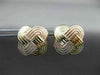 ESTATE 14KT WHITE YELLOW & ROSE GOLD SQUARE CLIP ON EARRINGS #22570