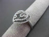 ANTIQUE LARGE .35CT DIAMOND 14K WHITE GOLD FLOATING FILIGREE HEART RING F/G VSSI