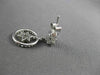 ANTIQUE 1.24CT DIAMOND 14KT WHITE GOLD FLOWER CIRCLE OF LIFE HANGING EARRINGS
