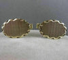 ANTIQUE LARGE 14K YELLOW GOLD OVAL MONOGRAM ETCHED CUFFLINKS 19MM X 12MM #20024