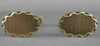 ANTIQUE LARGE 14K YELLOW GOLD OVAL MONOGRAM ETCHED CUFFLINKS 19MM X 12MM #20024
