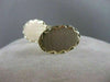 ANTIQUE LARGE 14K YELLOW GOLD OVAL MONOGRAM ETCHED CUFFLINKS 19MM X 12MM #20024