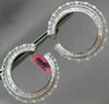 LARGE 8.49CT ROUND BAGUETTE & MARQUISE DIAMOND 18KT WHITE GOLD 3D HOOP EARRINGS