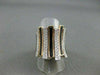 ANTIQUE WIDE 1.40CT DIAMOND & ONYX 18KT WHITE & ROSE MULTI ROW RING #0XRG5726T-A
