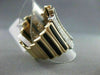 ANTIQUE WIDE 1.40CT DIAMOND & ONYX 18KT WHITE & ROSE MULTI ROW RING #0XRG5726T-A