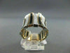 ANTIQUE WIDE 1.40CT DIAMOND & ONYX 18KT WHITE & ROSE MULTI ROW RING #0XRG5726T-A