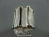 ANTIQUE WIDE 1.40CT DIAMOND & ONYX 18KT WHITE & ROSE MULTI ROW RING #0XRG5726T-A