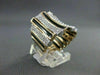 ANTIQUE WIDE 1.40CT DIAMOND & ONYX 18KT WHITE & ROSE MULTI ROW RING #0XRG5726T-A
