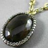 ANTIQUE LARGE 28.86CT FANCY DIAMOND & AAA SMOKY TOPAZ 14KT YELLOW GOLD NECKLACE