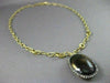 ANTIQUE LARGE 28.86CT FANCY DIAMOND & AAA SMOKY TOPAZ 14KT YELLOW GOLD NECKLACE