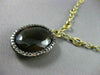 ANTIQUE LARGE 28.86CT FANCY DIAMOND & AAA SMOKY TOPAZ 14KT YELLOW GOLD NECKLACE