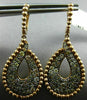 LARGE 2.24CT MULTI COLOR DIAMOND 18K ROSE GOLD BEADED TEAR DROP HANGING EARRINGS