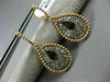 LARGE 2.24CT MULTI COLOR DIAMOND 18K ROSE GOLD BEADED TEAR DROP HANGING EARRINGS