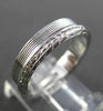 ANTIQUE WIDE 14K WHITE GOLD 3D FILIGREE ETERNITY WEDDING ANNIVERSARY RING #18941