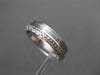 ANTIQUE WIDE 14K WHITE GOLD 3D FILIGREE ETERNITY WEDDING ANNIVERSARY RING #18941