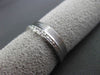 ANTIQUE WIDE 14K WHITE GOLD 3D FILIGREE ETERNITY WEDDING ANNIVERSARY RING #18941