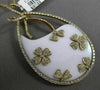ANTIQUE LARGE 24CT DIAMOND & AGATE 18KT YELLOW GOLD FLORAL FLOATING DROP PENDANT