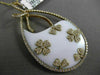 ANTIQUE LARGE 24CT DIAMOND & AGATE 18KT YELLOW GOLD FLORAL FLOATING DROP PENDANT
