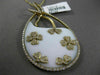 ANTIQUE LARGE 24CT DIAMOND & AGATE 18KT YELLOW GOLD FLORAL FLOATING DROP PENDANT