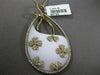 ANTIQUE LARGE 24CT DIAMOND & AGATE 18KT YELLOW GOLD FLORAL FLOATING DROP PENDANT