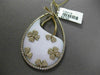 ANTIQUE LARGE 24CT DIAMOND & AGATE 18KT YELLOW GOLD FLORAL FLOATING DROP PENDANT