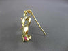 ANTIQUE LARGE 1.50CT AAA MULTI GEM 18KT YELLOW GOLD LOVE DUCK BROOCH CUTE #20178
