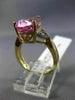 5.04CT DIAMOND & AAA PEAR SHAPE PINK TOPAZ 14KT YELLOW GOLD 3D ENGAGEMENT RING