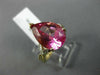 5.04CT DIAMOND & AAA PEAR SHAPE PINK TOPAZ 14KT YELLOW GOLD 3D ENGAGEMENT RING