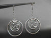 ESTATE LARGE .24CT DIAMOND 14KT WHITE GOLD MULTI CIRCLE ETOILE DROP EARRINGS