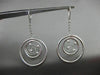 ESTATE LARGE .24CT DIAMOND 14KT WHITE GOLD MULTI CIRCLE ETOILE DROP EARRINGS