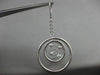 ESTATE LARGE .24CT DIAMOND 14KT WHITE GOLD MULTI CIRCLE ETOILE DROP EARRINGS
