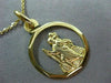 ESTATE 14KT YELLOW GOLD 3D HANDCRAFTED SAINT CHRISTOPHER FLOATING PENDANT #2008