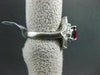 ANTIQUE LARGE 2.2CT DIAMOND & AAA RUBY PLATINUM FILIGREE BALLERINA COCKTAIL RING