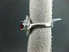 ANTIQUE LARGE 2.2CT DIAMOND & AAA RUBY PLATINUM FILIGREE BALLERINA COCKTAIL RING