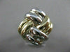 ESTATE WIDE LARGE 14K WHITE & YELLOW GOLD PUFF KNOT COCKTAIL RING 21MM #21391